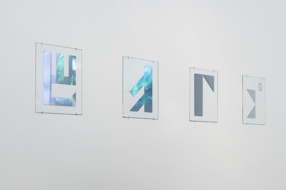 'Alphabet' Series, 2015. Mirrorized glass